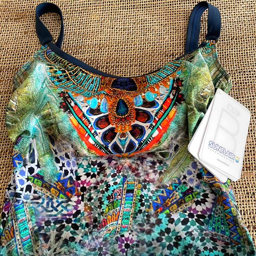 SUNFLAIR One Piece Swim Size 8, NWOT